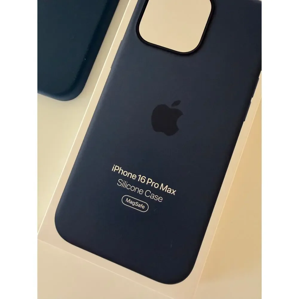 Apple iPhone 16 Pro Max Silicone Case MagSafe Blue Denim New phone case